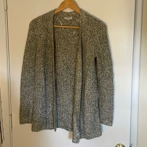 Soft, olive and white cardigan. Size small. LOFT outlet.